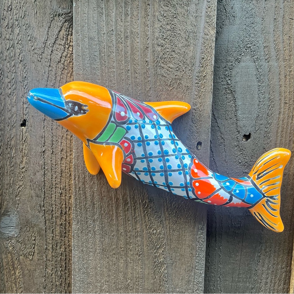 Mexican Talavera Dolphin Decor, Pottery. - Picture 2 of 5